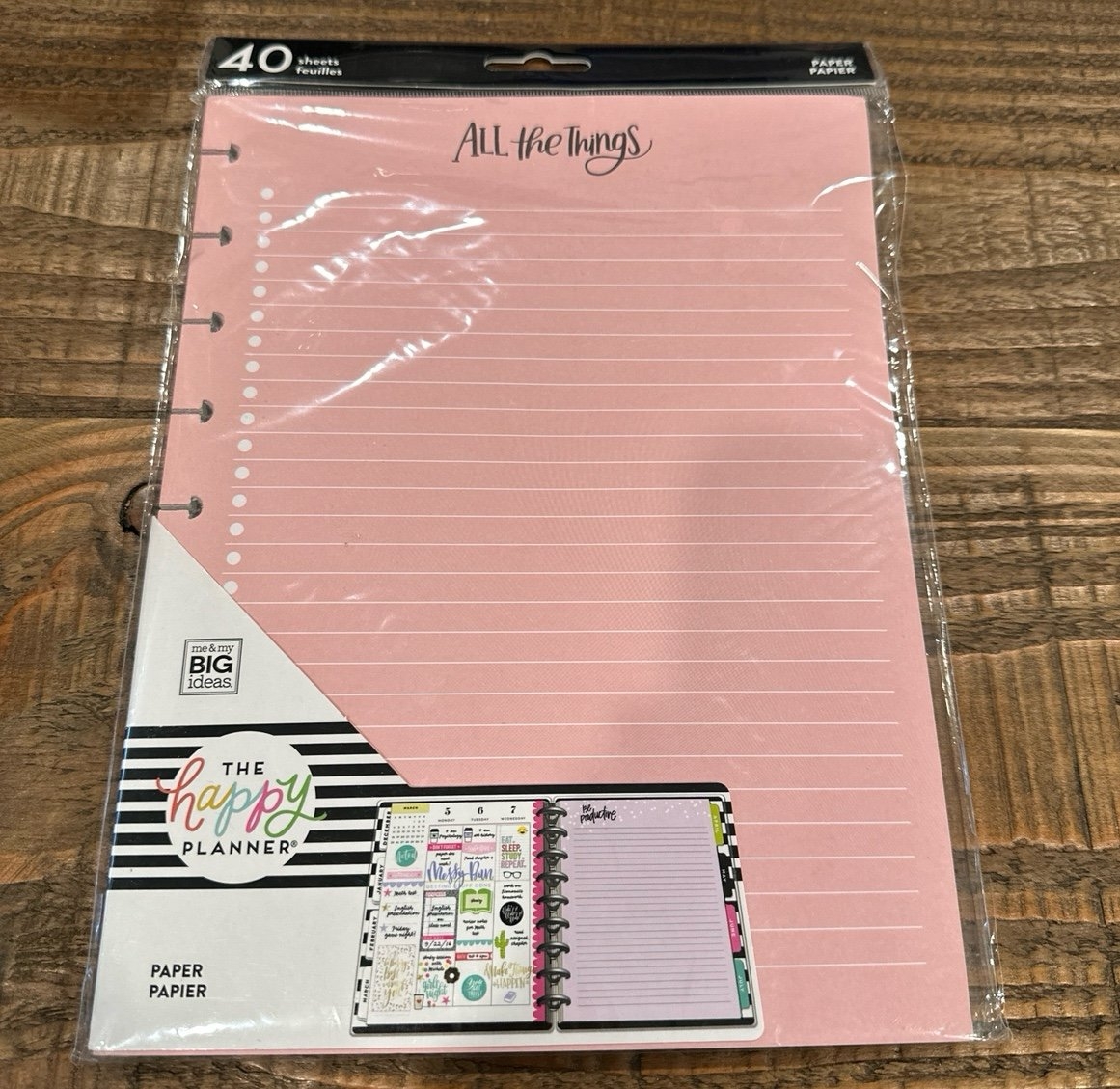 happy planner classic paper size