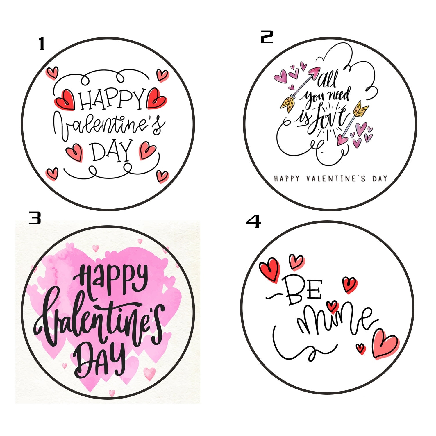Happy Valentines Day Sticker Valentines Day Labels Cute Valentine Day Stickers Happy Valentine s Day Lovely Stickers Be Mine Stickers Etsy
