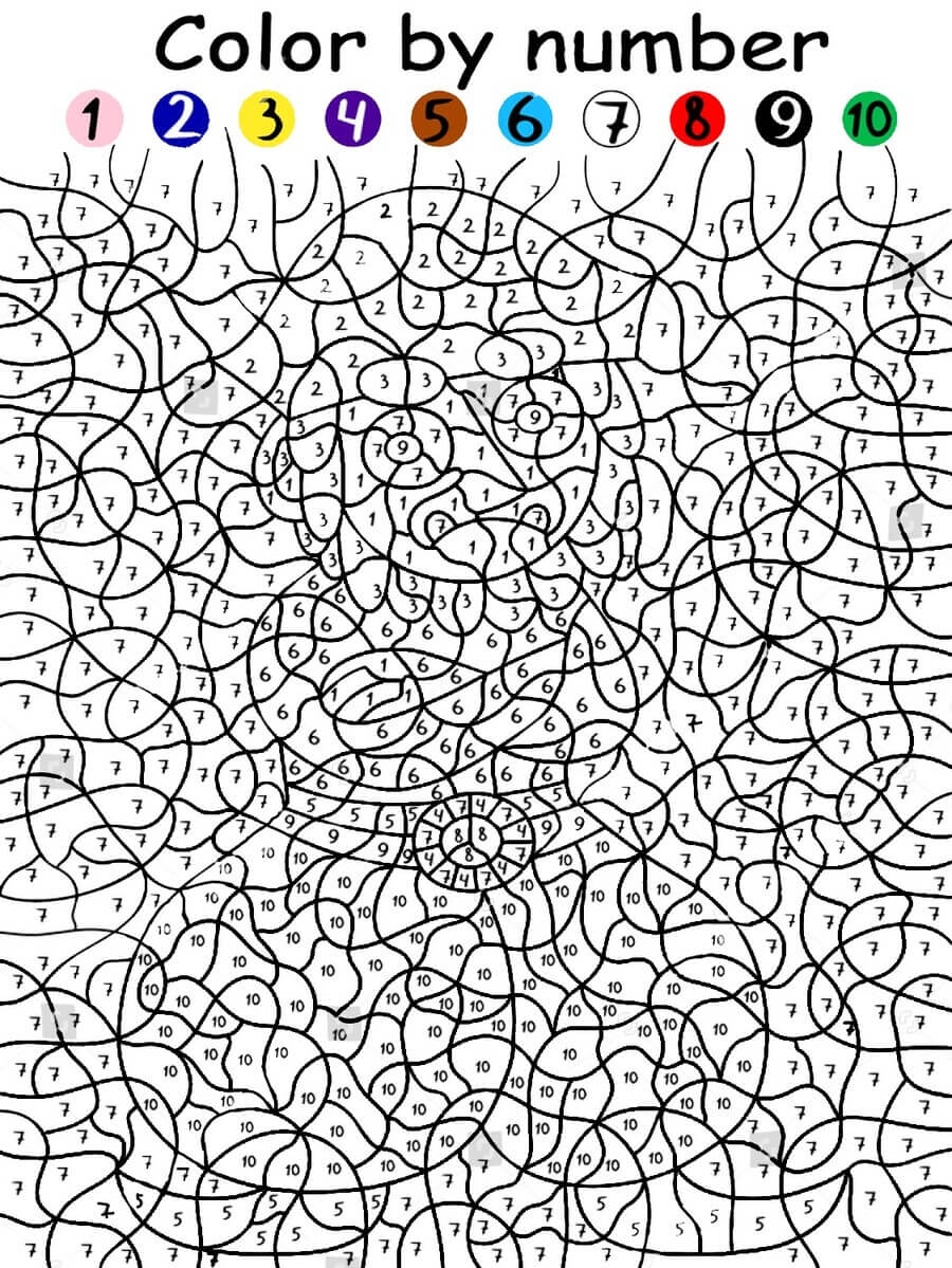 advanced color by number printables
