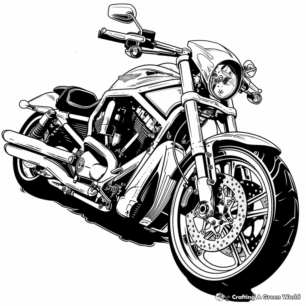 Harley Davidson Coloring Pages Free Printable 