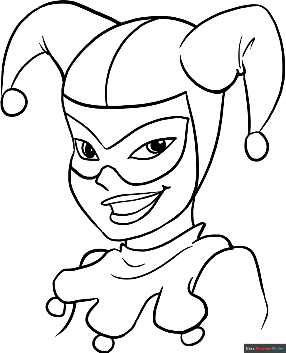 harley quinn pictures to color