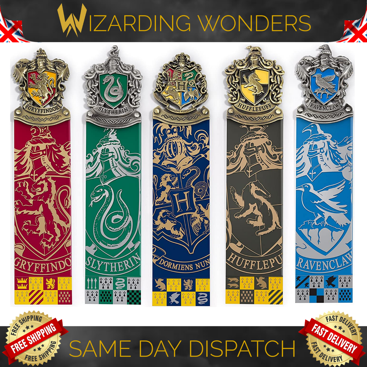 Harry Potter Bookmark Hogwarts House Crest Official Noble Collection Gift UK EBay