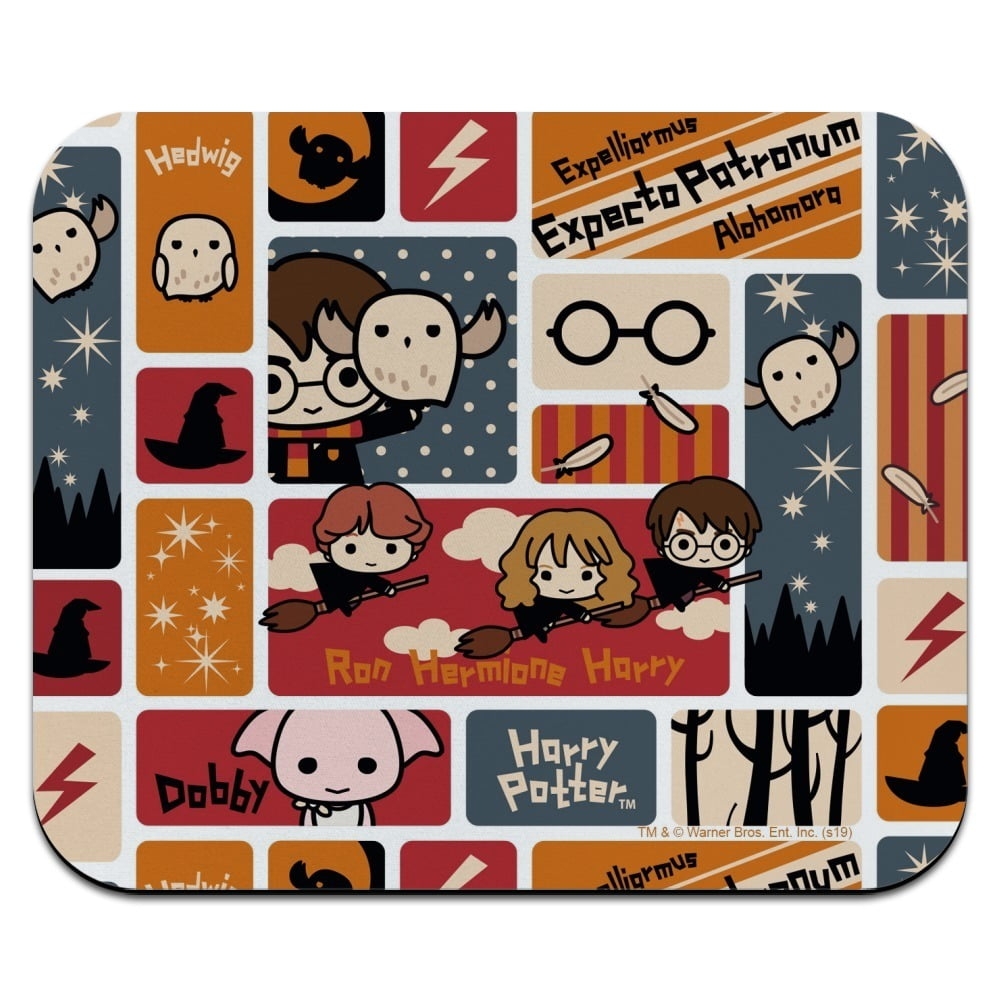Harry Potter Cute Chibi Pattern Low Profile Thin Mouse Pad Mousepad Walmart