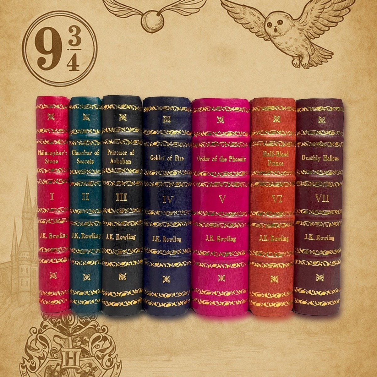 Harry Potter The Complete Series 7 Books Set Premium Leather Bound EBay