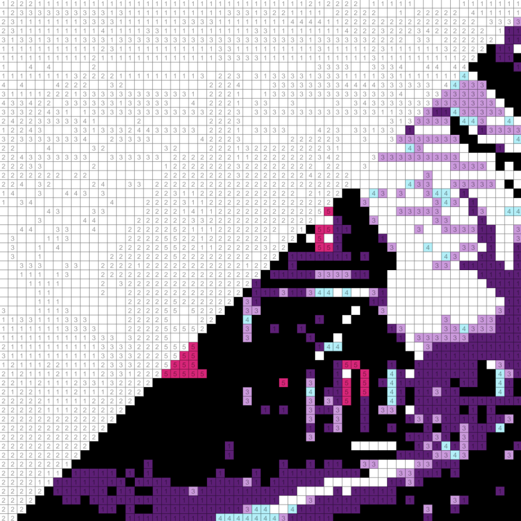coloring by numbers pixel house
