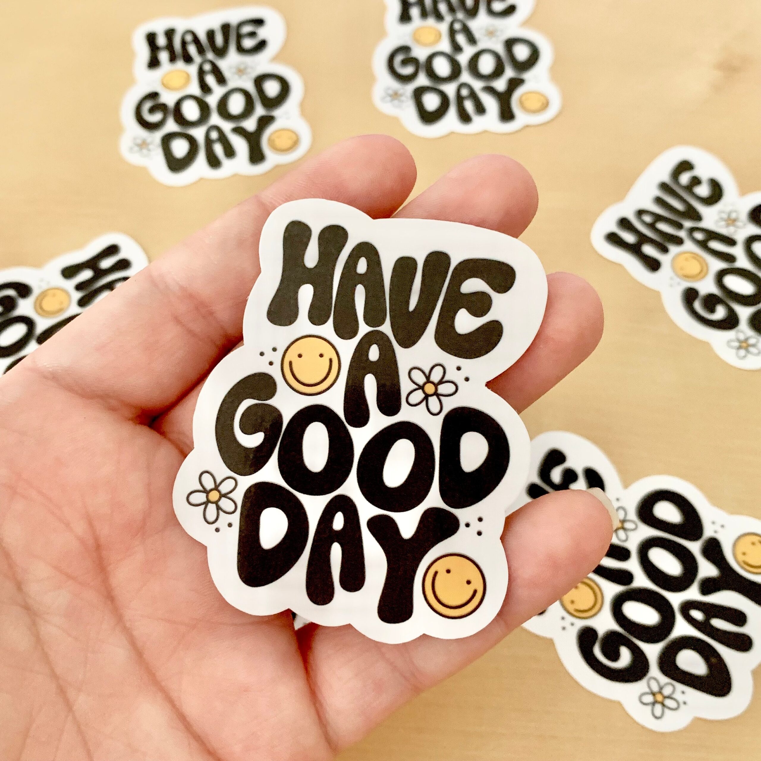 Have A Good Day Sticker Happy Face Art Laptop Decal 2 5 Inch Etsy