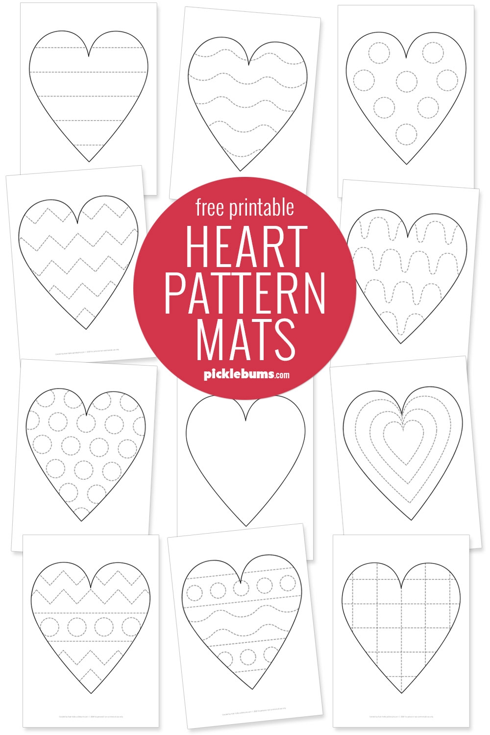 Heart Pattern Mats Picklebums