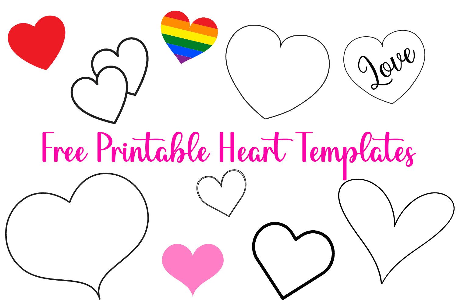 heart shape patterns printables