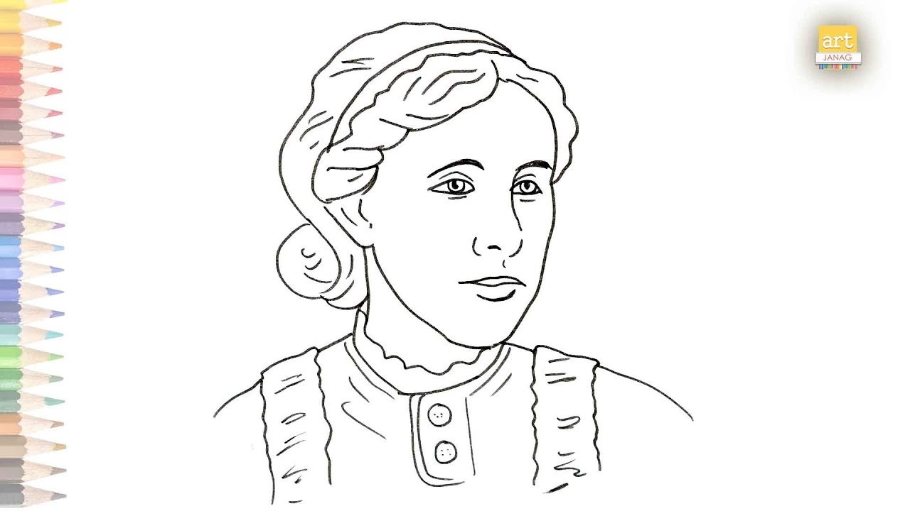 coloring page of helen keller