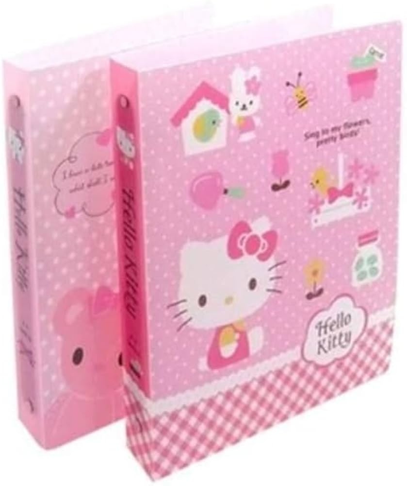 Hello Kitty 3 Ring Binder Pack Of 2 Pink And Red For A4 Paper Documents Amazon de Stationery Office Supplies