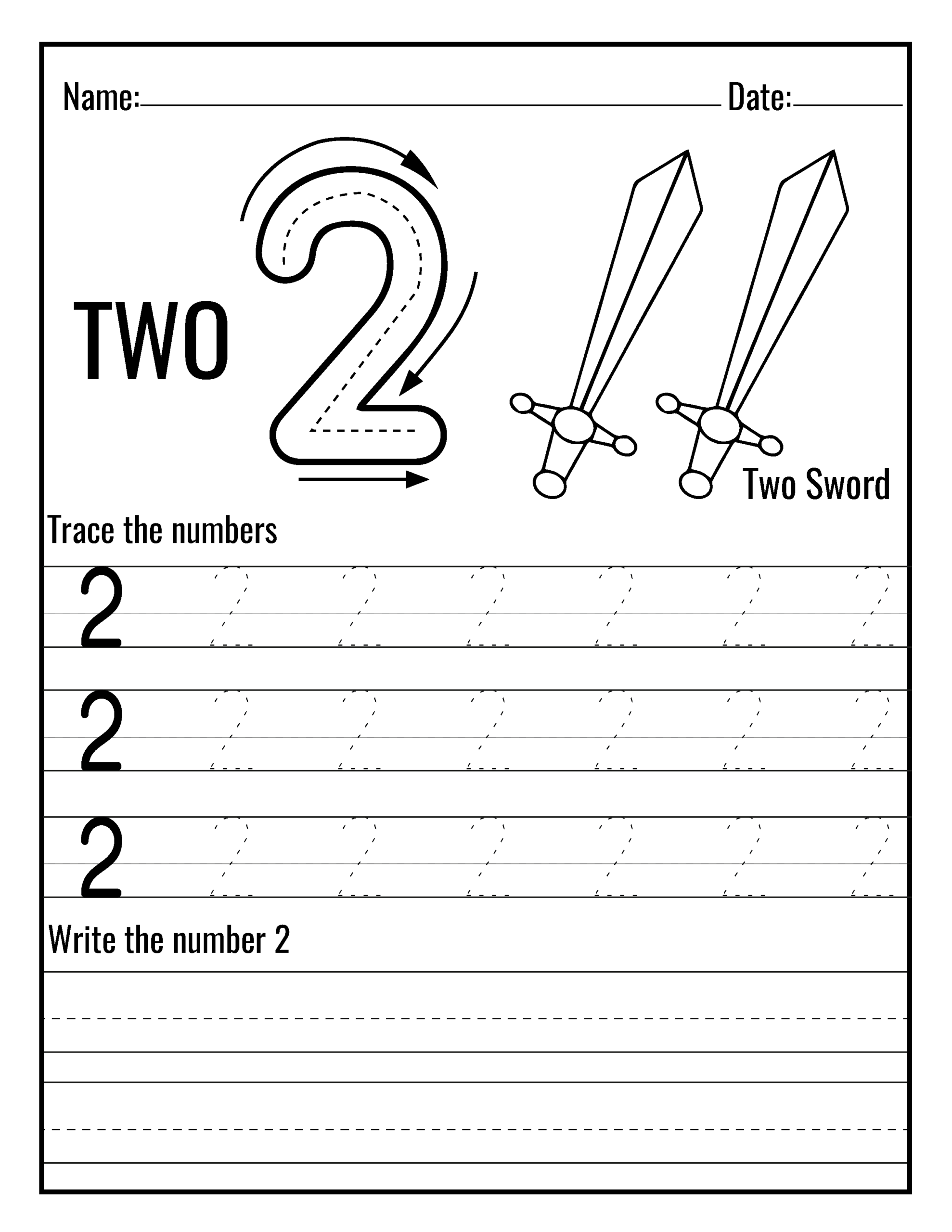 numbers to trace
