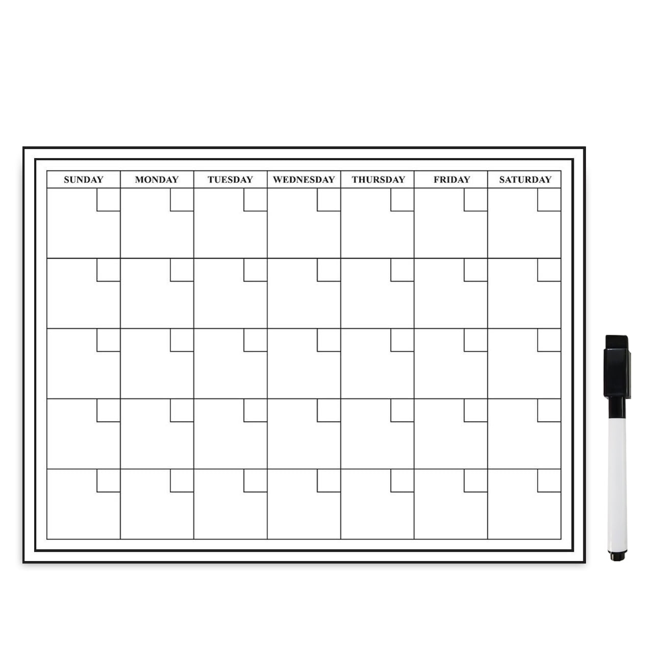 High Gloss Magnetic Dry Erase Monthly Weekly Daily Planner Erasable Large Wall Calendar 24 X 18 Walmart