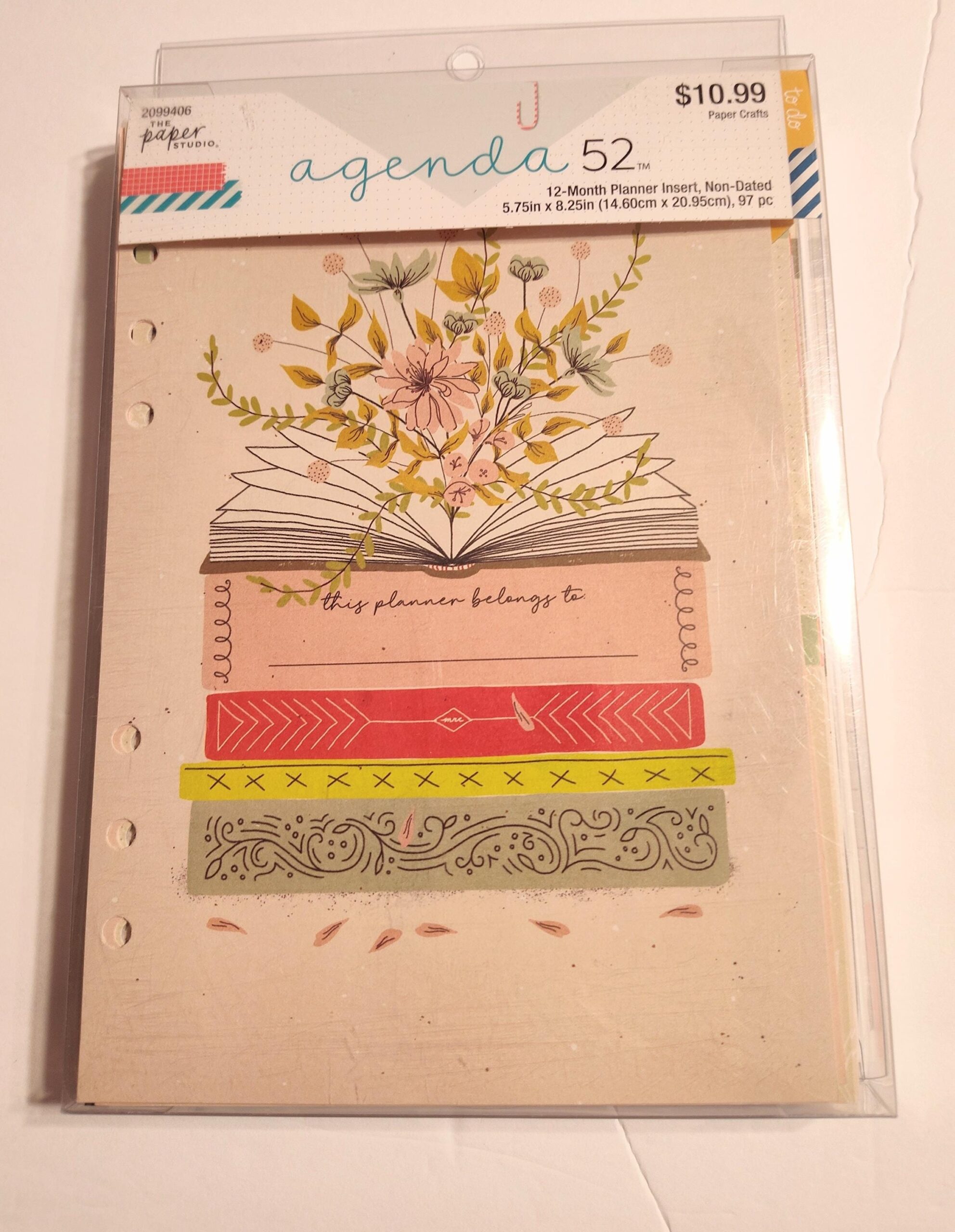 Hobby Lobby The Paper Studio Agenda 52 12 Month Planner Insert Non Dated Etsy