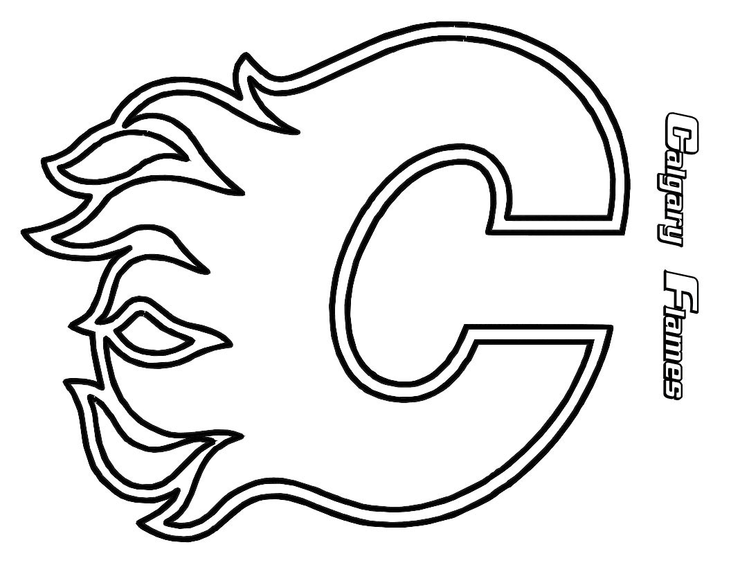 nhl hockey logos coloring pages