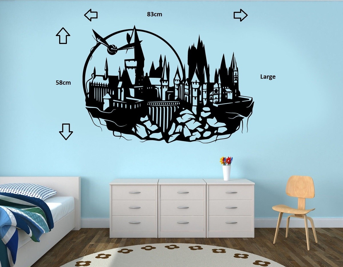 Hogwarts Wall Decal Harry Potter Castle Vinyl Sticker Kids Art Decor Mural EBay