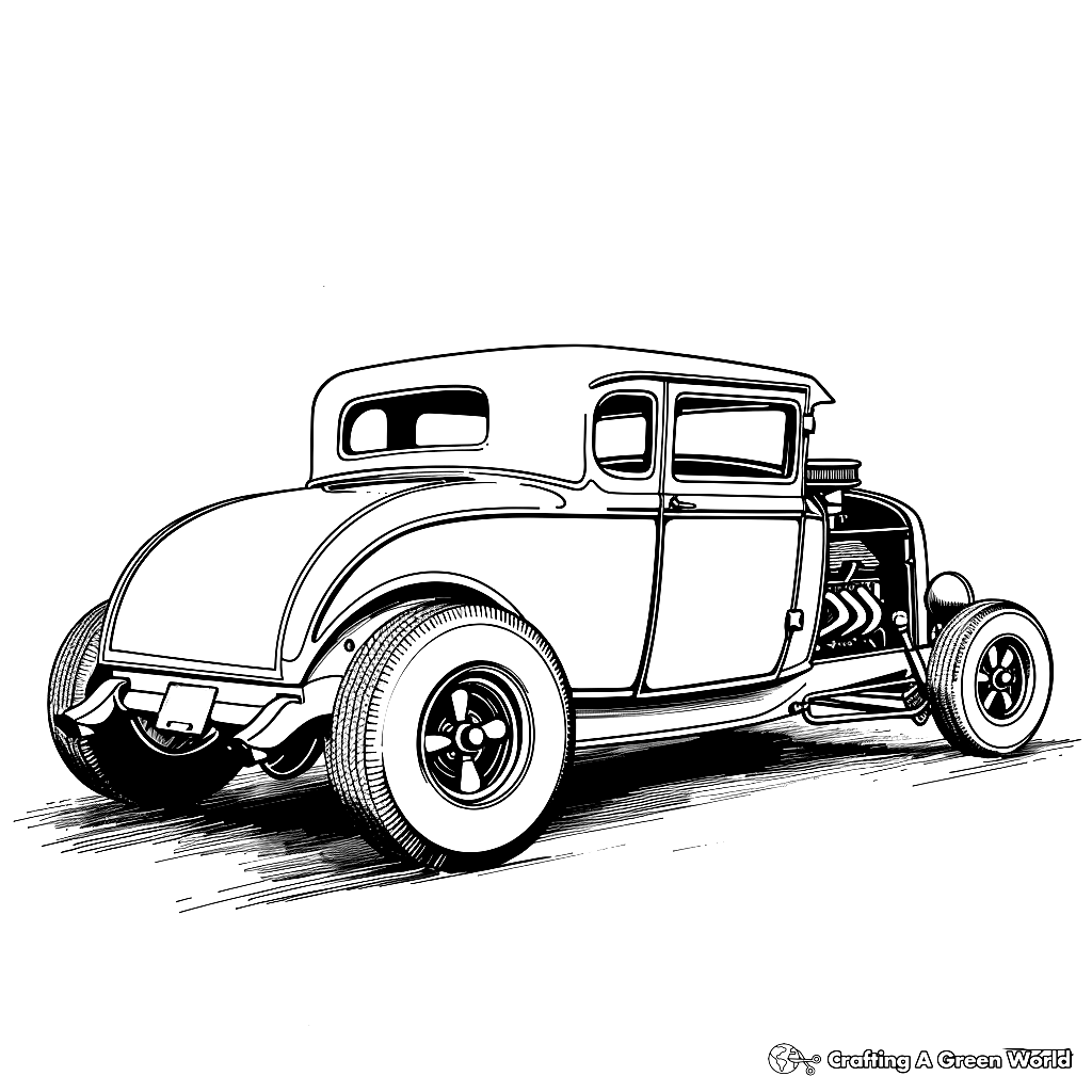 Hot Rod Coloring Pages Free Printable 