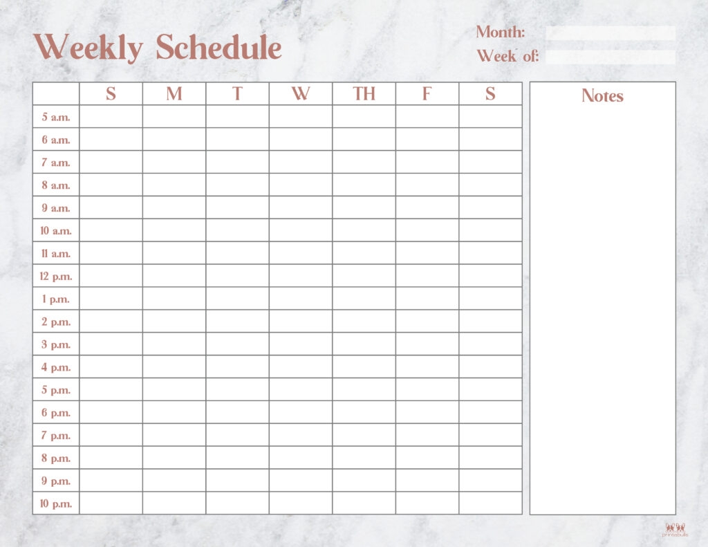 Hourly Planners 25 FREE Printables Printabulls