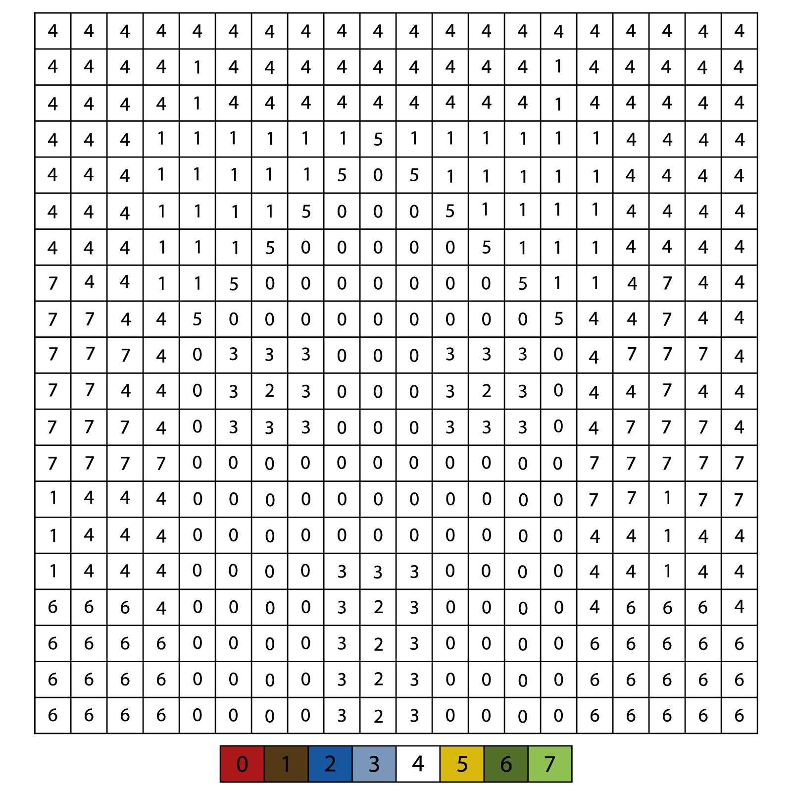 color by number pixel house