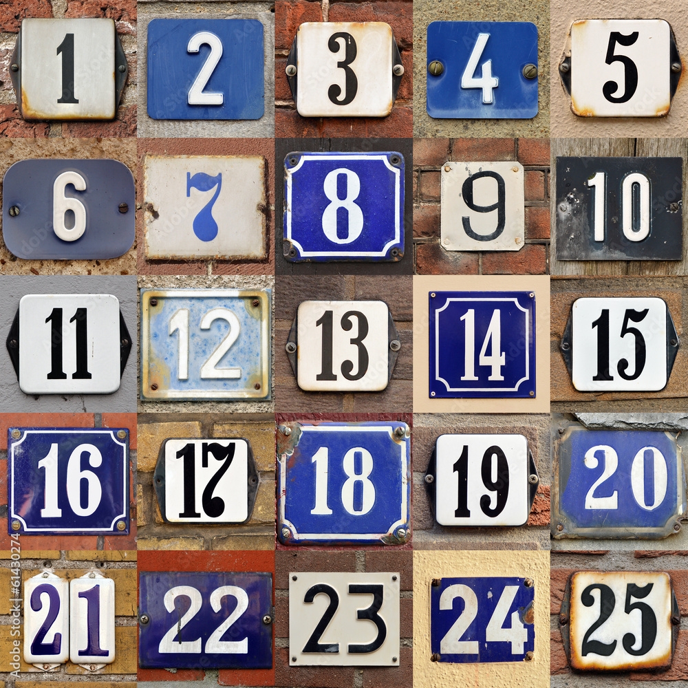 numbers 1 25