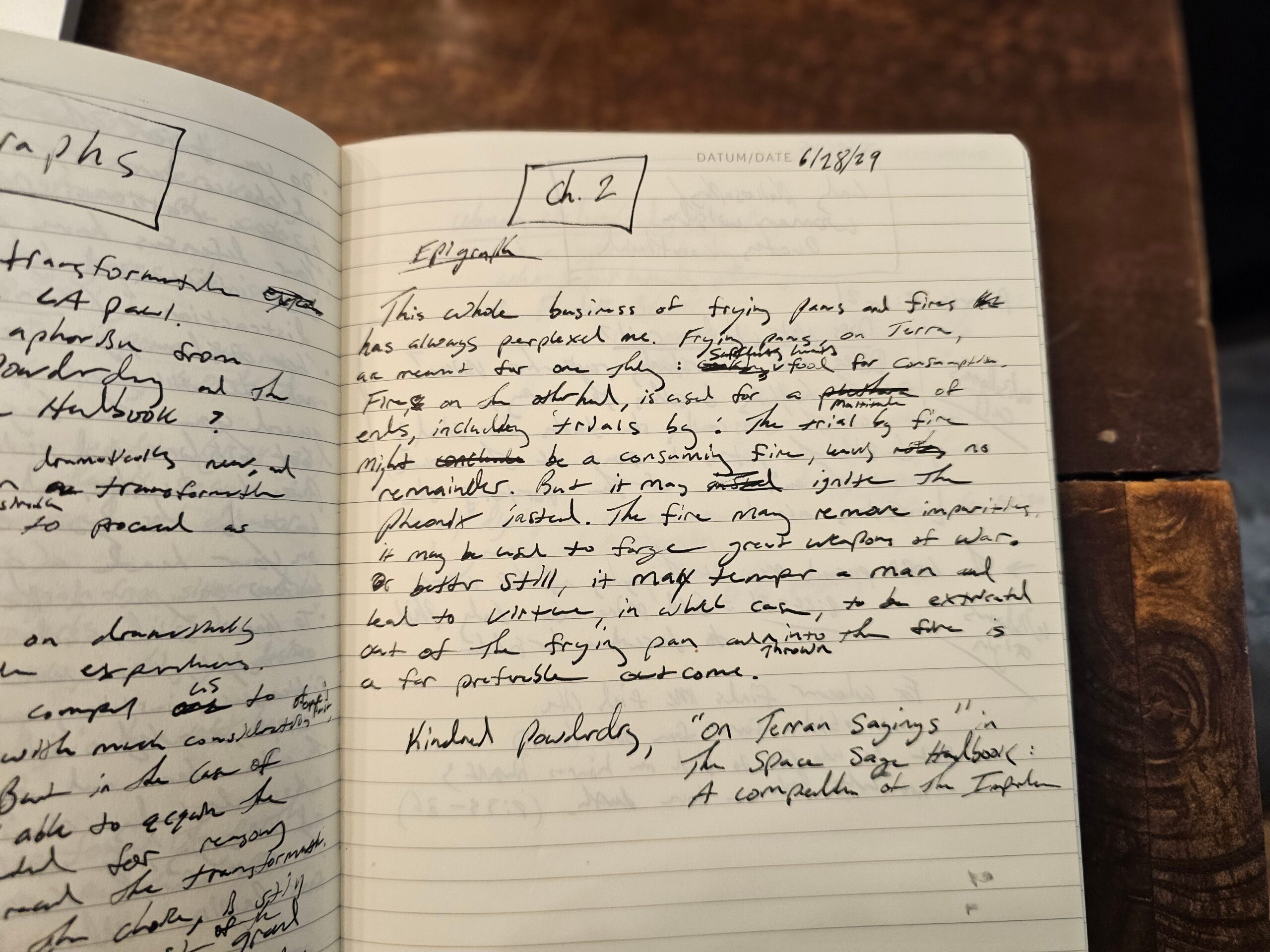 How I m Using Notebooks To Write My SF Novel