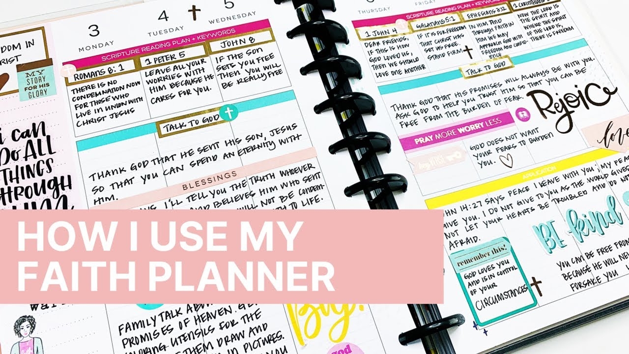 How I Plan In My Faith Planner planwithme faithplanwithme happyplanner YouTube