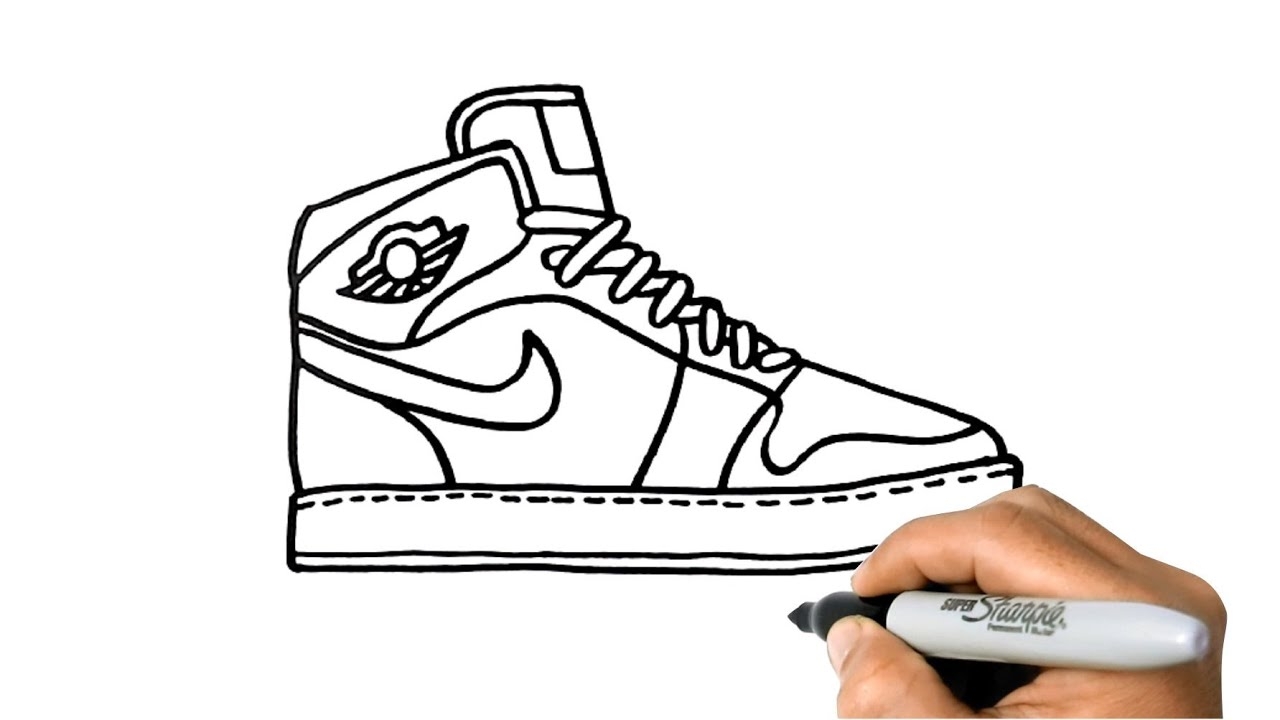 How To DRAW A JORDAN 1 Shoes Easy Step By Step YouTube