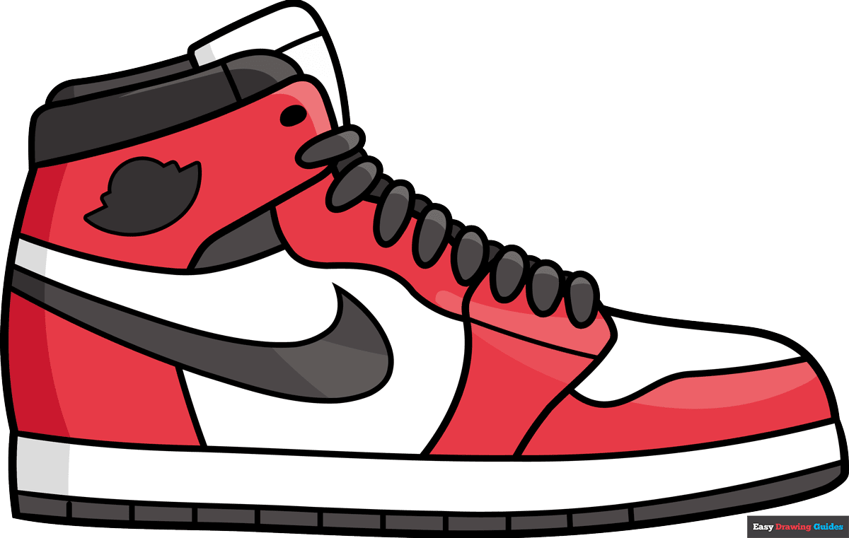 How To Draw A Jordan Shoe Really Easy Drawing Tutorial
