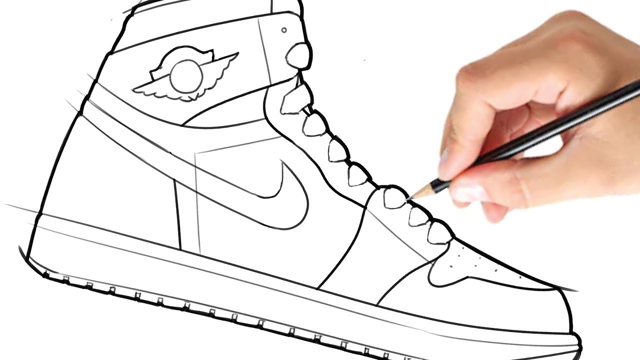 How To Draw A Shoe Air Jordan 1 YouTube