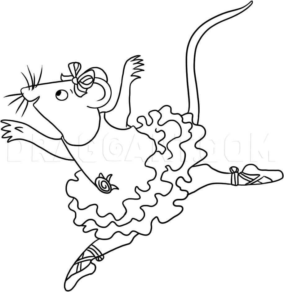 How To Draw Angelina Ballerina Drawing Step By Step By Dawn DragoArt