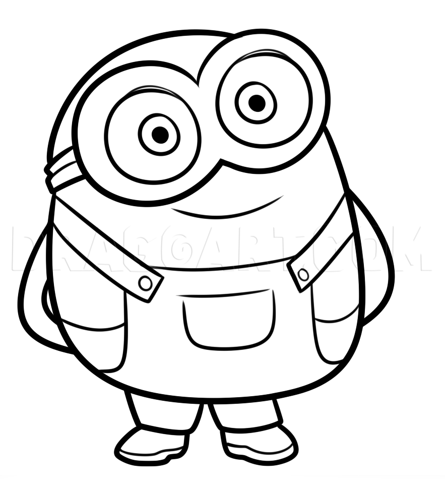 How To Draw Bob From Minions Drawing Step By Step By Dawn DragoArt