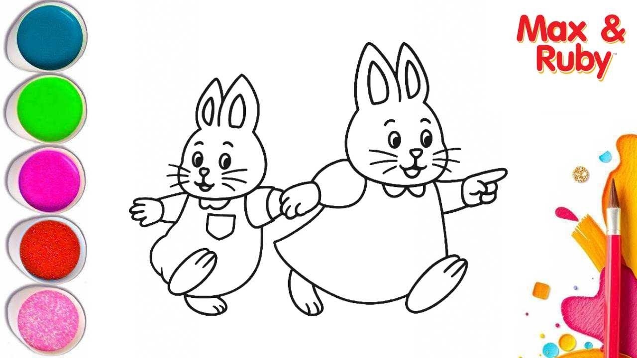 How To Draw Color Max And Ruby Character Fun Easy Drawing For Kids YouTube