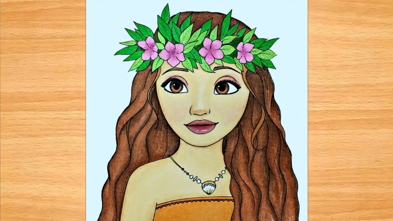 How To Draw Disney Princess Moana Step By Step Easy Drawing Tutorial For Beginners YouTube