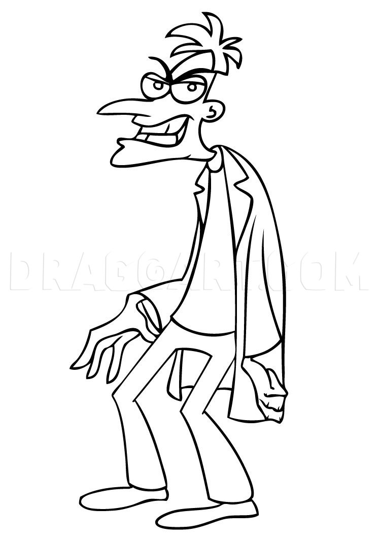 How To Draw Dr Doofenshmirtz Drawing Step By Step By Dawn DragoArt