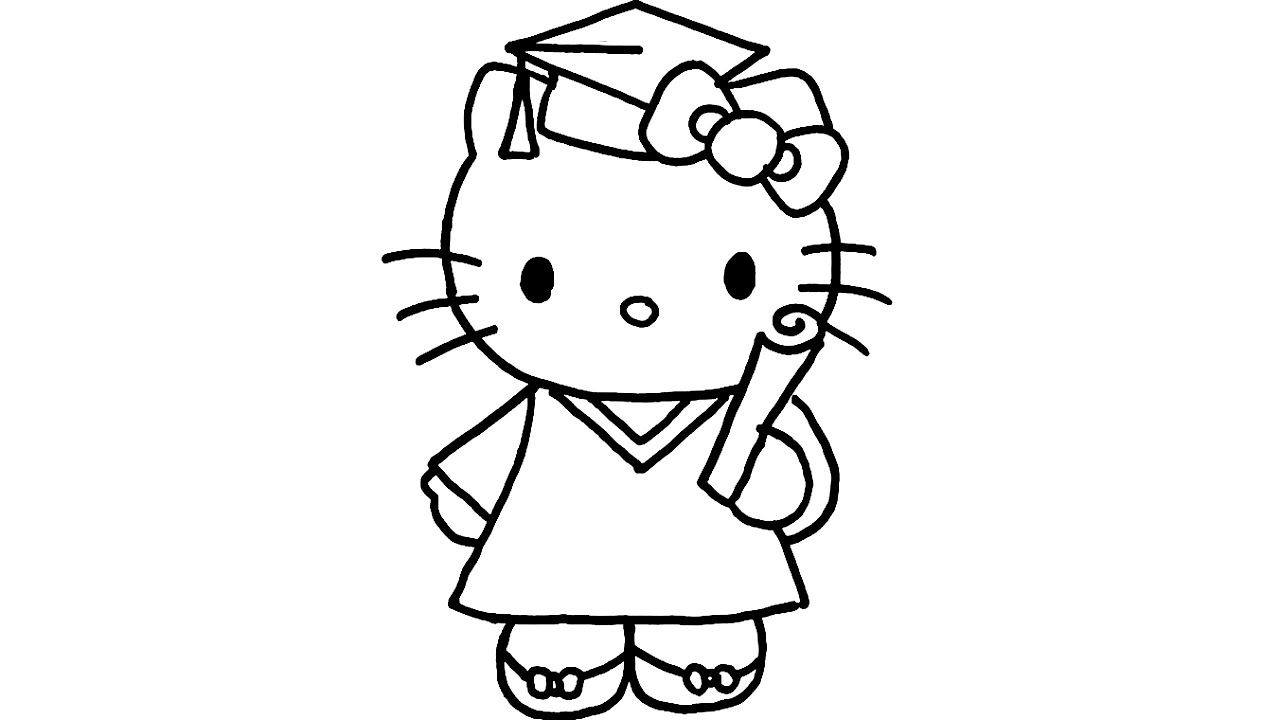 How To Draw Hello Kitty Graduation Easy Step By Step Drawing For Kids Easy Drawing Sanrio YouTube