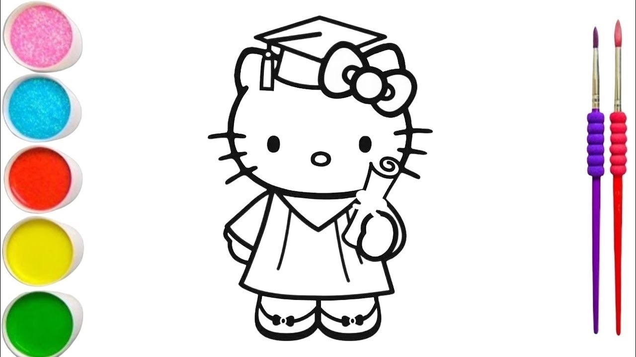 How To Draw Hello Kitty L Hello Kity Drawing Colorful drawing L Drawing For Kids L Easy Drawing YouTube