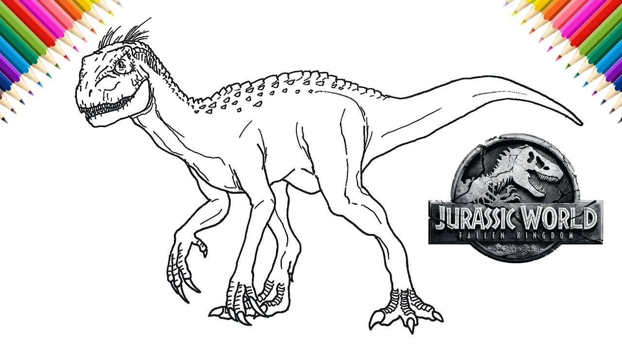 indoraptor jurassic world coloring pages
