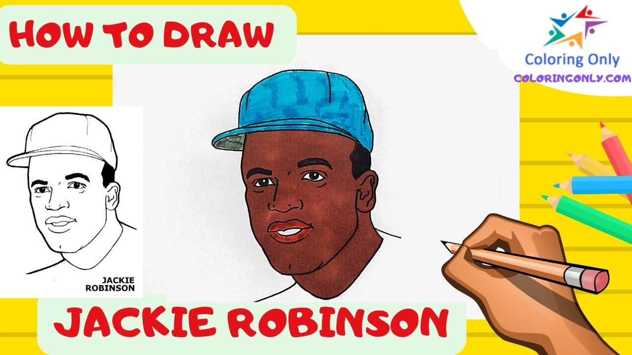 How To Draw Jackie Robinson YouTube