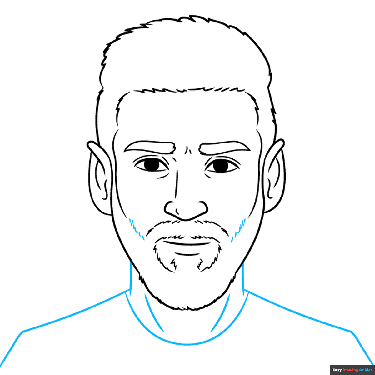 How To Draw Lionel Messi Easy Really Easy Drawing Tutorial