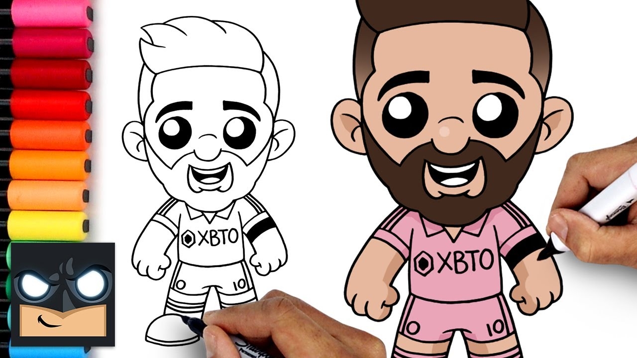 How To Draw Lionel Messi Inter Miami CF YouTube