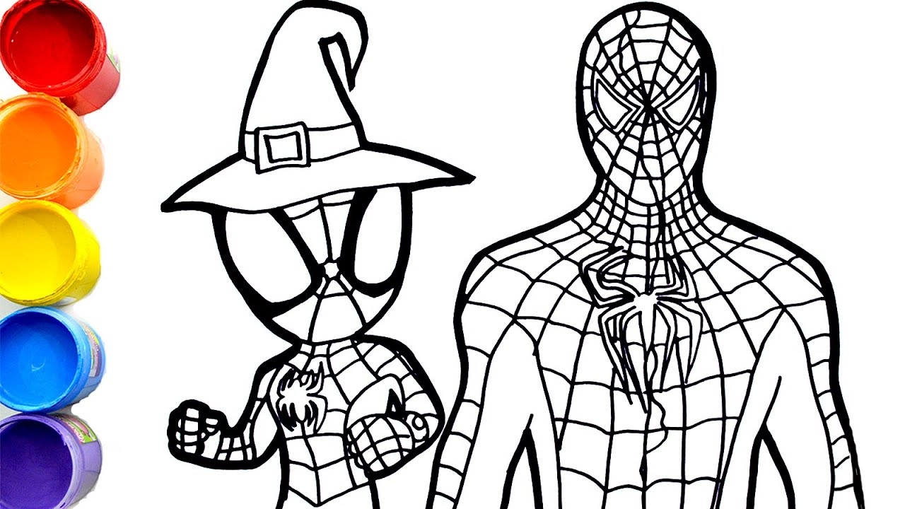spider man halloween coloring pages