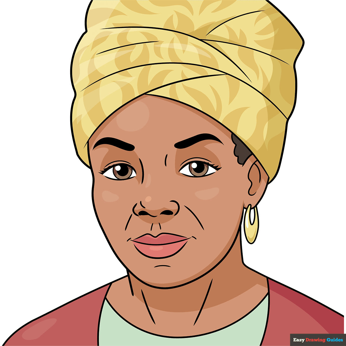 how to draw maya angelou