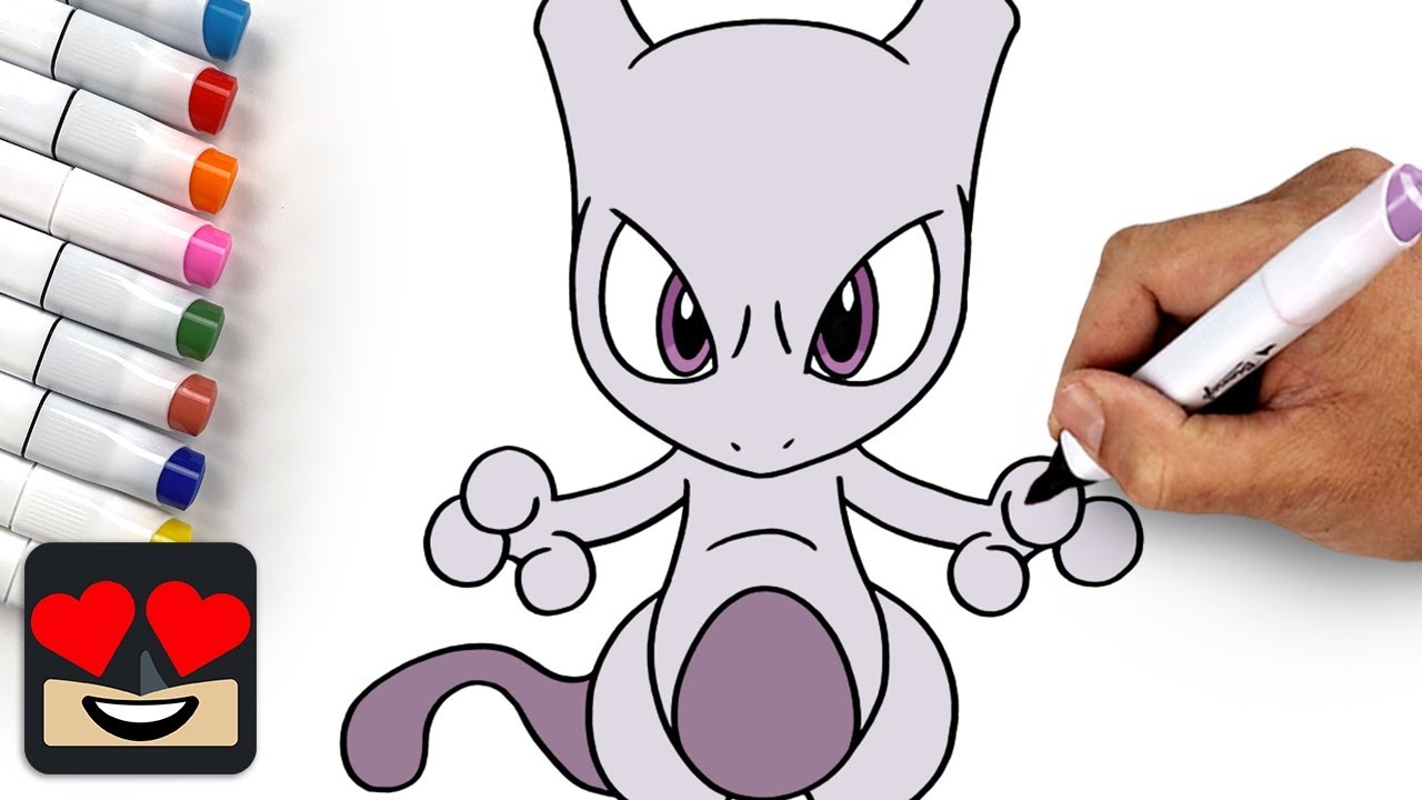 How To Draw Mewtwo Pokemon YouTube