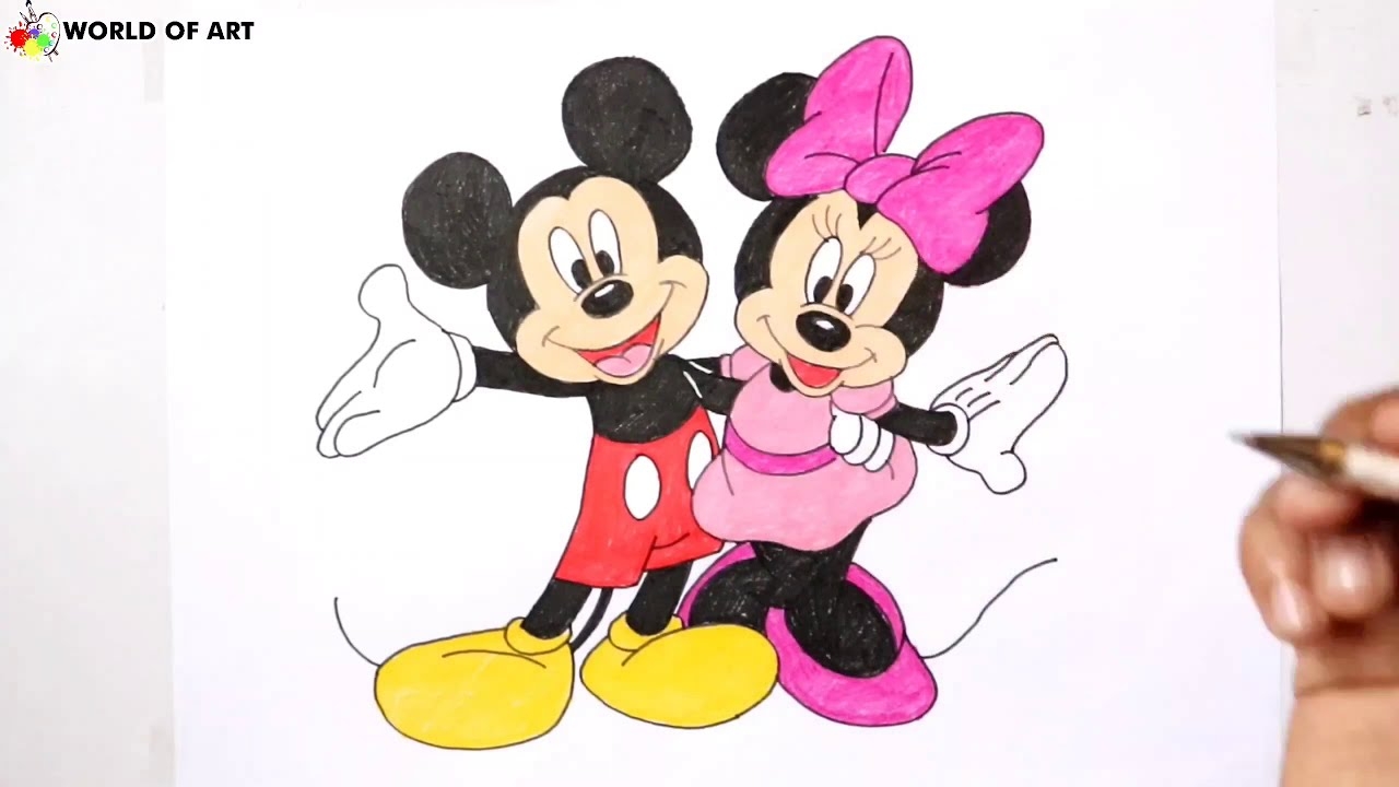 mickey mouse with minnie mouse