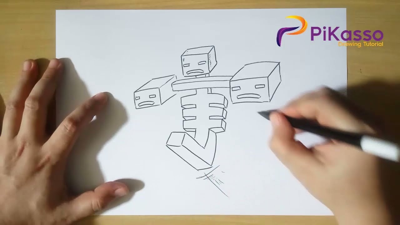 How To Draw Minecraft Wither Storm YouTube