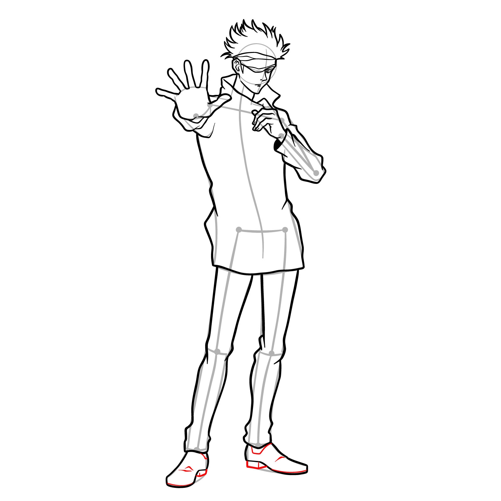 gojo coloring pages full body