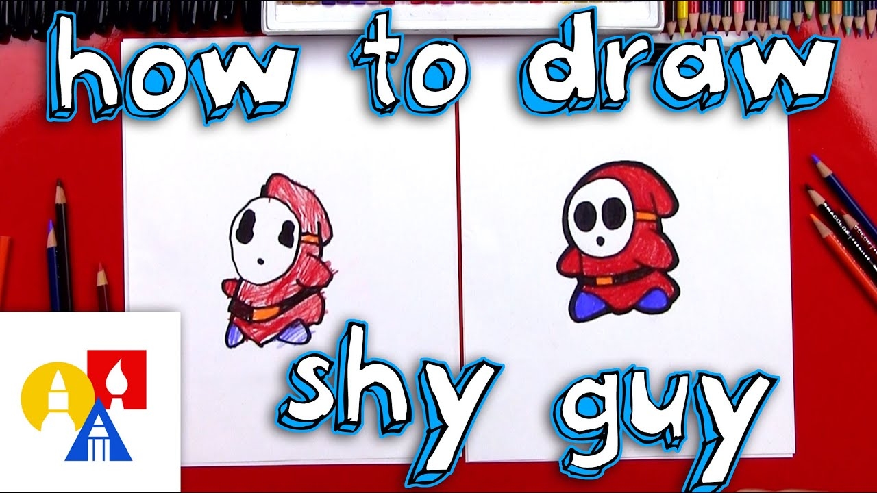 How To Draw Shy Guy From Mario YouTube