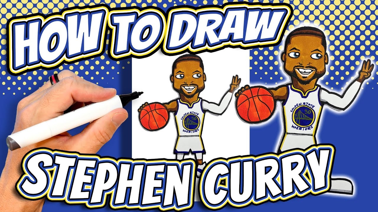 How To Draw Stephen Curry For Kids Golden State Warriors NBA Basketball YouTube