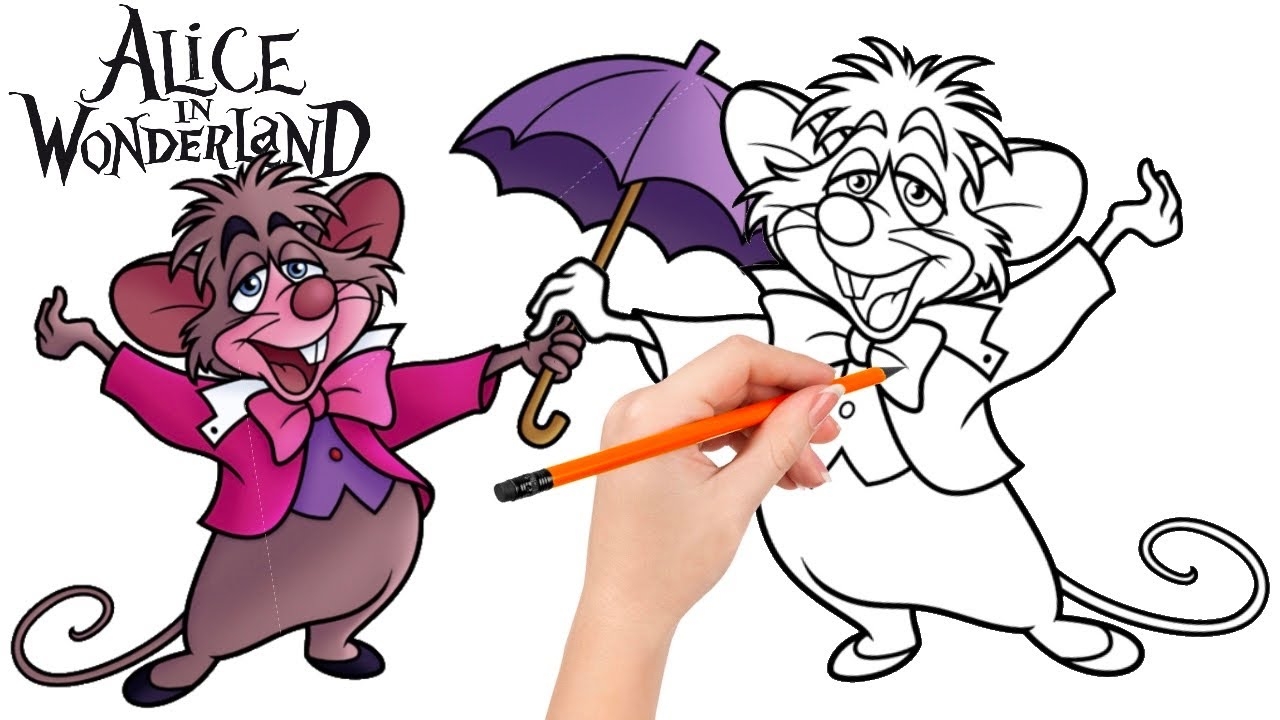 How To Draw The Dormouse From Alice In Wonderland YouTube