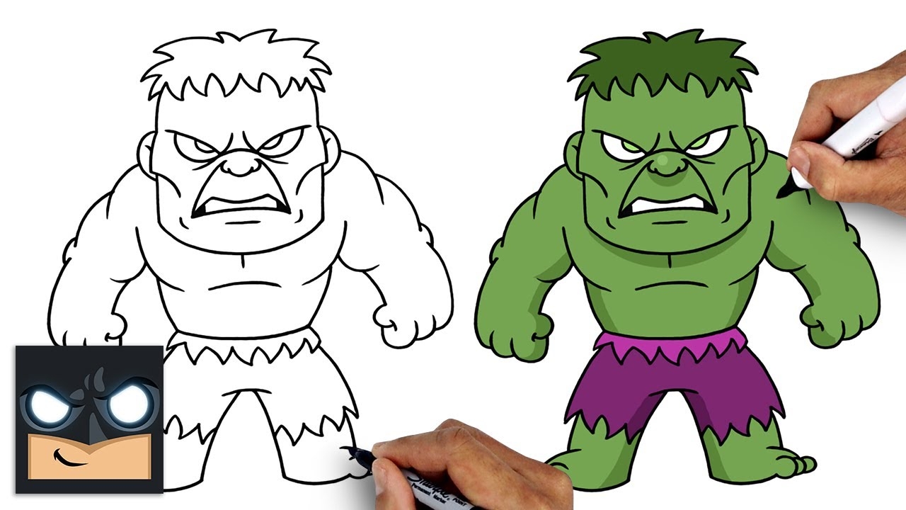 How To Draw The Hulk Draw Color Tutorial Step By Step YouTube