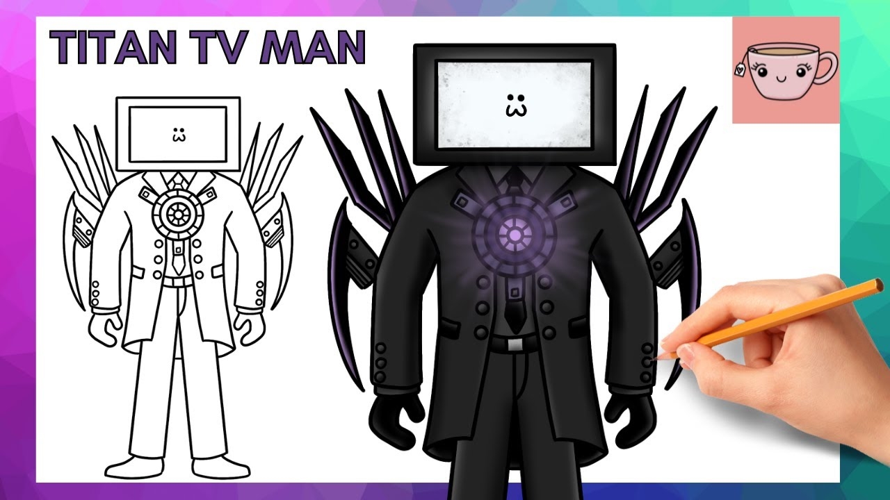 How To Draw Titan TV Man Skibidi Toilet Easy Step By Step Drawing Tutorial YouTube